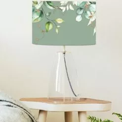 Luminaires Soldes Boutique -Luminaires Soldes Boutique abat jour chevet branche vert olive t 25 x h 20 1