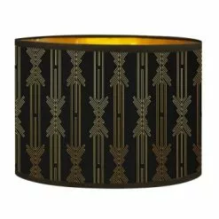 Abat-jours Lampadaires Abat-jour Lampadaire Doré Imprimé Noir Et Or Lazarre T 40 X H 25 9 Abat-jours Lampadaires Abat-jour Lampadaire Doré Imprimé Noir Et Or Lazarre T 40 X H 25 -Luminaires Soldes Boutique abat jour chevet dore imprime noir et or lazarre t 25 x h 18