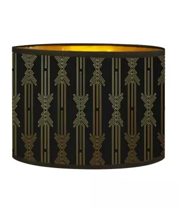 Abat-jours Lampadaires Abat-jour Lampadaire Doré Imprimé Noir Et Or Lazarre T 40 X H 25 5 Abat-jours Lampadaires Abat-jour Lampadaire Doré Imprimé Noir Et Or Lazarre T 40 X H 25 – Image 5