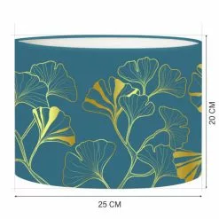 Abat-jours Lampes à Poser Abat-jour Chevet Iris Bleu Canard T 25 X H 20 -Luminaires Soldes Boutique abat jour chevet iris bleu canard t 25 x h 20 2