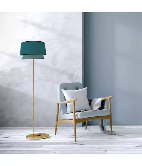 Abat-jours Lampadaires Abat-jour Cleo Bleu T 40 X H 27 2 Abat-jours Lampadaires Abat-jour Cleo Bleu T 40 X H 27 – Image 2