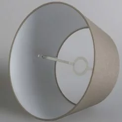 QAZQA Suspensions Abat-jour En Tissu Taupe -Luminaires Soldes Boutique abat jour en tissu taupe 3