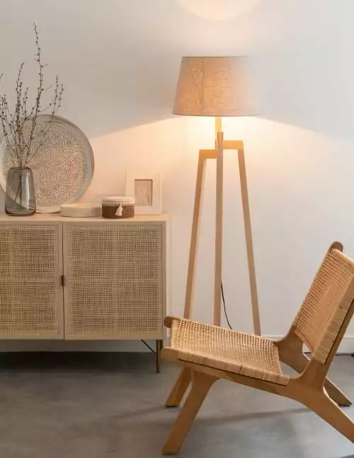 Maisons Du Monde Lampadaires Abat-jour Gris Clair 3 Maisons Du Monde Lampadaires Abat-jour Gris Clair – Image 3