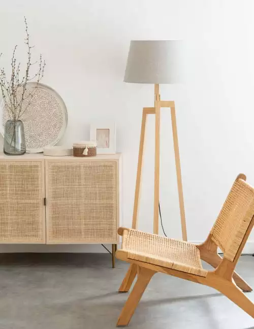 Maisons Du Monde Lampadaires Abat-jour Gris Clair 4 Maisons Du Monde Lampadaires Abat-jour Gris Clair – Image 4