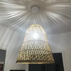 LUMISKY Suspensions Abat Jour Intérieur/extérieur Rotin Beige D40cm -Luminaires Soldes Boutique abat jour interieur exterieur rotin beige d40cm 3