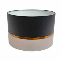 Abat-jours Lampadaires Abat-jour Lampadaire Bicolore Gris Clair Et Gris Foncé T 45 X H 28