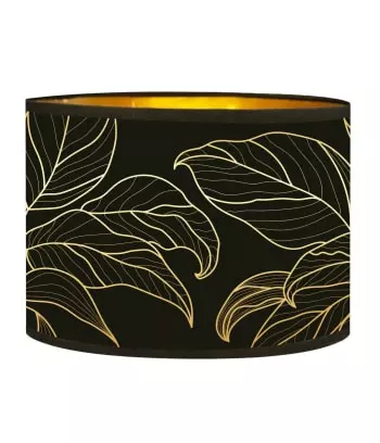 Abat-jours Lampadaires Abat-jour Lampadaire Doré Imprimé Noir Et Or Feuille T 40 X H 25 4 Abat-jours Lampadaires Abat-jour Lampadaire Doré Imprimé Noir Et Or Feuille T 40 X H 25 – Image 4