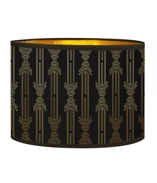 Abat-jours Lampadaires Abat-jour Lampadaire Doré Imprimé Noir Et Or Lazarre T 40 X H 25 1 Abat-jours Lampadaires Abat-jour Lampadaire Doré Imprimé Noir Et Or Lazarre T 40 X H 25