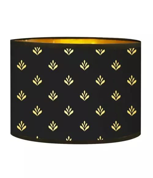 Abat-jours Lampadaires Abat-jour Lampadaire Doré Imprimé Noir Et Or Lys T 40 X H 25 1 Abat-jours Lampadaires Abat-jour Lampadaire Doré Imprimé Noir Et Or Lys T 40 X H 25