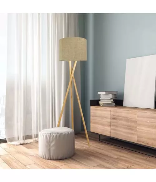 Abat-jours Lampadaires Abat-jour Lampadaire Effet Lin Beige T 35 X H 20 2 Abat-jours Lampadaires Abat-jour Lampadaire Effet Lin Beige T 35 X H 20 – Image 2