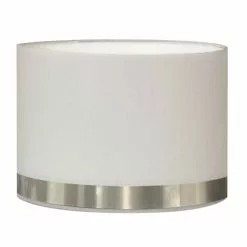 Abat-jours Lampes à Poser Abat-jour Pour Chevet Rond Blanc Jonc Aluminium T 25 X H 20