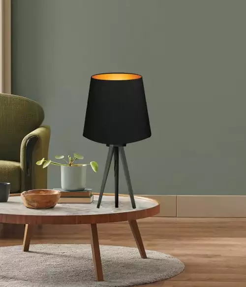 Abat-jours Lampadaires Abat-jour Pour Lampadaire Conique Noir Et Or T 35 X H 25 2 Abat-jours Lampadaires Abat-jour Pour Lampadaire Conique Noir Et Or T 35 X H 25 – Image 2