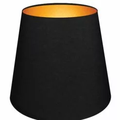 Abat-jours Lampadaires Abat-jour Pour Lampadaire Conique Noir Et Or T 35 X H 25