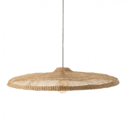 Meubles & Design Suspensions Abat-jour Rond Large En Rotin Naturel 100cm
