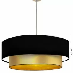 Abat-jours Suspensions Abat-jour Suspension Double Laqué Or Et Noir T 60 X H 30 5 Abat-jours Suspensions Abat-jour Suspension Double Laqué Or Et Noir T 60 X H 30 -Luminaires Soldes Boutique abat jour suspension double laque or et noir t 60 x h 30 2
