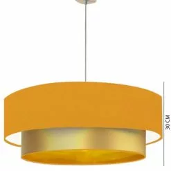 Abat-jours Suspensions Abat-jour Suspension Double Laqué Or Et Orange T 60 X H 30 5 Abat-jours Suspensions Abat-jour Suspension Double Laqué Or Et Orange T 60 X H 30 -Luminaires Soldes Boutique abat jour suspension double laque or et orange t 60 x h 30 2