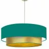 Abat-jours Suspensions Abat-jour Suspension Double Laqué Or Et Vert Turquoise T 60 X H 30