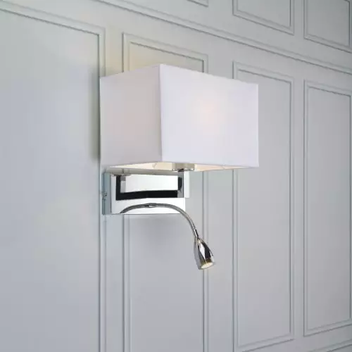 Markslöjd Appliques Murales Et Spots Applique Avec Liseuse LED Flexible Métal/tissu H40cm 4 Markslöjd Appliques Murales Et Spots Applique Avec Liseuse LED Flexible Métal/tissu H40cm – Image 4