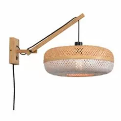 Good & Mojo Appliques Murales Et Spots Applique Bambou Blanc 2 Bras L55cm