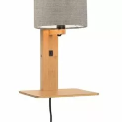 Good & Mojo Appliques Murales Et Spots Applique Bambou/lin Avec Tablette H36cm -Luminaires Soldes Boutique applique bambou lin avec tablette h36cm 23