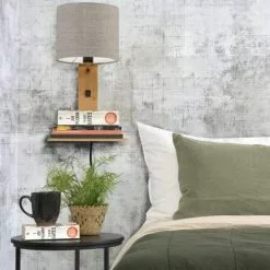 Good & Mojo Appliques Murales Et Spots Applique Bambou/lin Avec Tablette H36cm 8 Good & Mojo Appliques Murales Et Spots Applique Bambou/lin Avec Tablette H36cm -Luminaires Soldes Boutique applique bambou lin avec tablette h36cm 26