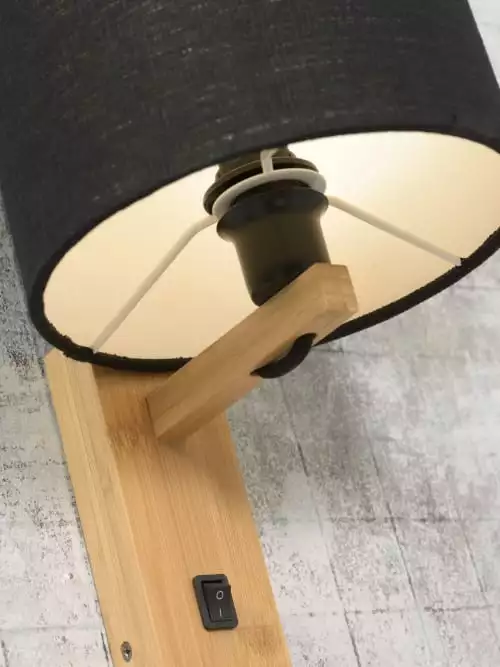 Good & Mojo Appliques Murales Et Spots Applique Bambou/lin Avec Tablette H36cm 5 Good & Mojo Appliques Murales Et Spots Applique Bambou/lin Avec Tablette H36cm – Image 5