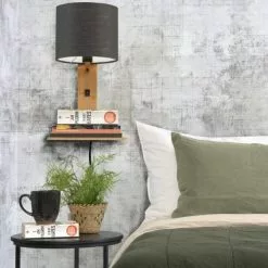 Good & Mojo Appliques Murales Et Spots Applique Bambou/lin Avec Tablette H36cm 8 Good & Mojo Appliques Murales Et Spots Applique Bambou/lin Avec Tablette H36cm -Luminaires Soldes Boutique applique bambou lin avec tablette h36cm 8