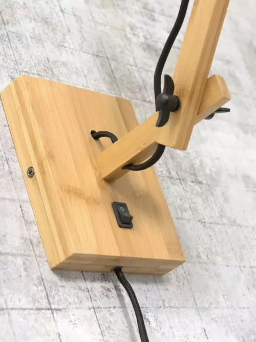 Good & Mojo Appliques Murales Et Spots Applique Bambou/lin Blanc L50cm 4 Good & Mojo Appliques Murales Et Spots Applique Bambou/lin Blanc L50cm – Image 4