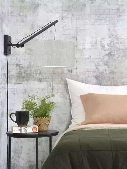 Good & Mojo Appliques Murales Et Spots Applique Bambou/lin L50cm 2 Good & Mojo Appliques Murales Et Spots Applique Bambou/lin L50cm – Image 2