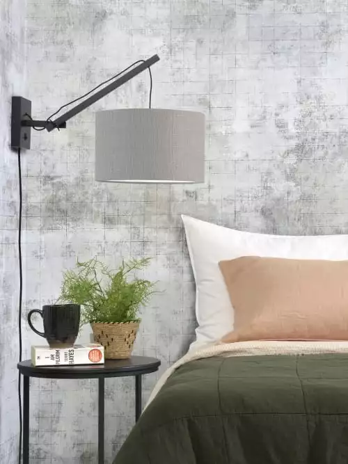 Good & Mojo Appliques Murales Et Spots Applique Bambou/lin L50cm 2 Good & Mojo Appliques Murales Et Spots Applique Bambou/lin L50cm – Image 2