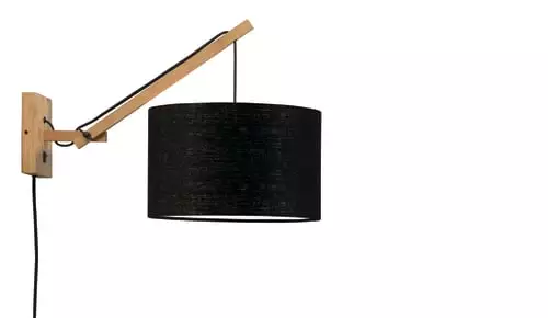 Good & Mojo Appliques Murales Et Spots Applique Bambou/lin Noir L50cm 1 Good & Mojo Appliques Murales Et Spots Applique Bambou/lin Noir L50cm