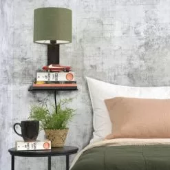 Good & Mojo Appliques Murales Et Spots Applique Bambou Noir/lin Avec Tablette H36cm -Luminaires Soldes Boutique applique bambou noir lin avec tablette h36cm 14