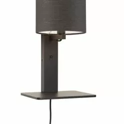 Good & Mojo Appliques Murales Et Spots Applique Bambou Noir/lin Avec Tablette H36cm