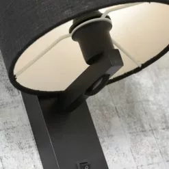 Good & Mojo Appliques Murales Et Spots Applique Bambou Noir/lin Avec Tablette H36cm -Luminaires Soldes Boutique applique bambou noir lin avec tablette h36cm 4