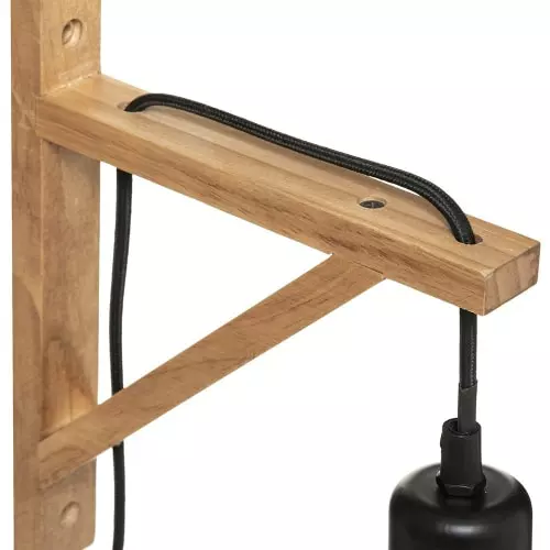 Decoratie Appliques Murales Et Spots Applique Bois Naturel H22,5cm 2 Decoratie Appliques Murales Et Spots Applique Bois Naturel H22,5cm – Image 2