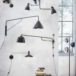 Maisons Du Monde Appliques Murales Et Spots Applique Bras Déporté 1 Abat-jour En Métal Noir -Luminaires Soldes Boutique applique bras deporte 1 abat jour en metal noir 1000 2 30 208966 4