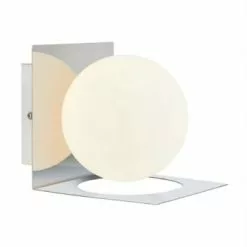 Markslöjd Appliques Murales Et Spots Applique De Salle De Bain Métal Argent/verre Dépoli D12cm -Luminaires Soldes Boutique applique de salle de bain metal argent verre depoli d12cm 3