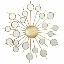 Maisons Du Monde Appliques Murales Et Spots Applique Décorative En Métal Et Laiton Orné Des Pastilles En Miroir