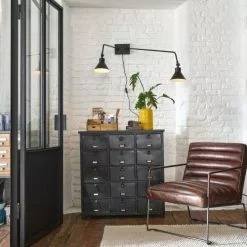 Maisons Du Monde Appliques Murales Et Spots Applique Double Articulée En Métal Noir Mat -Luminaires Soldes Boutique applique double articulee en metal noir mat 1000 8 12 210383 4