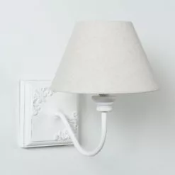 Maisons Du Monde Appliques Murales Et Spots Applique Effet Blanchi Et Abat-jour écru -Luminaires Soldes Boutique applique effet blanchi et abat jour ecru 1000 1 12 153885 2