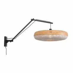 Good & Mojo Appliques Murales Et Spots Applique En Bambou Blanc 3 Bras L105cm