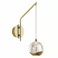 Laurie Lumière Appliques Murales Et Spots Applique En Métal Doré