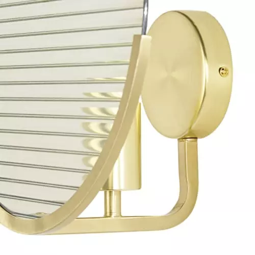 Maisons Du Monde Appliques Murales Et Spots Applique En Métal Doré Et Verre Ondulé Teinté Ambré 2 Maisons Du Monde Appliques Murales Et Spots Applique En Métal Doré Et Verre Ondulé Teinté Ambré – Image 2