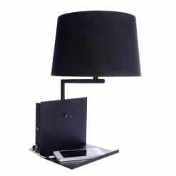 Lussiol Lighting Appliques Murales Et Spots Applique En Textile Noir H.34 Cm -Luminaires Soldes Boutique applique en textile noir h 34 cm 2