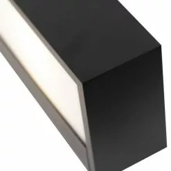 QAZQA Appliques Murales Et Spots Applique Murale En Aluminium Noir -Luminaires Soldes Boutique applique murale en aluminium noir 8