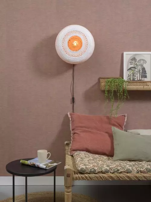 Good & Mojo Appliques Murales Et Spots Applique Murale En Bambou Blanc D40 2 Good & Mojo Appliques Murales Et Spots Applique Murale En Bambou Blanc D40 – Image 2