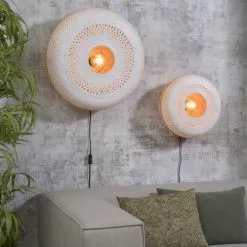 Good & Mojo Appliques Murales Et Spots Applique Murale En Bambou Blanc D40 8 Good & Mojo Appliques Murales Et Spots Applique Murale En Bambou Blanc D40 -Luminaires Soldes Boutique applique murale en bambou blanc d40 2