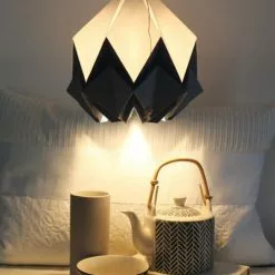 Tedzukuri Atelier Appliques Murales Et Spots Applique Murale En Bois Et Suspension Origami En Papier -Luminaires Soldes Boutique applique murale en bois et suspension origami en papier 3