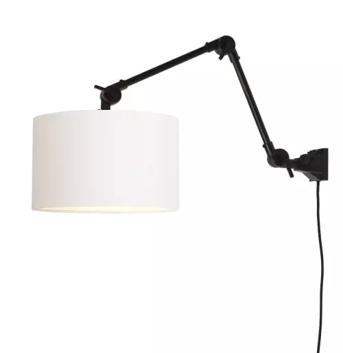 It's About Romi Appliques Murales Et Spots Applique Noire 2 Bras Et Abat-jour Blanc L80cm 1 It's About Romi Appliques Murales Et Spots Applique Noire 2 Bras Et Abat-jour Blanc L80cm