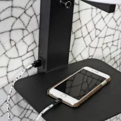 It's About Romi Appliques Murales Et Spots Applique Noire Avec Tablette Et Abat-jour Gris H42cm 8 It's About Romi Appliques Murales Et Spots Applique Noire Avec Tablette Et Abat-jour Gris H42cm -Luminaires Soldes Boutique applique noire avec tablette et abat jour gris h42cm 2